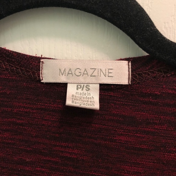 MAGAZINE Burgundy/Red Cardigan - Picture 2 of 4